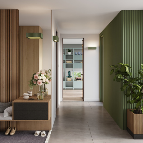 Lampă de perete ceramică RIGATA verde măsliniu