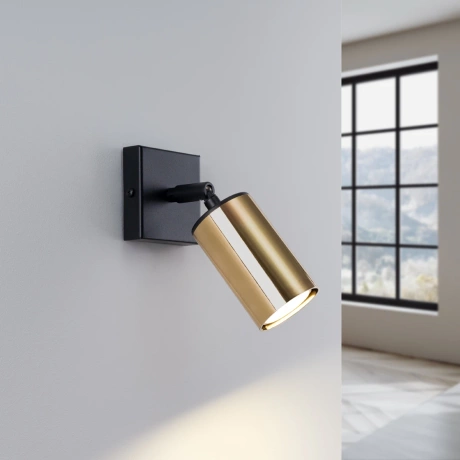 Lampă de perete WINX negru / auriu