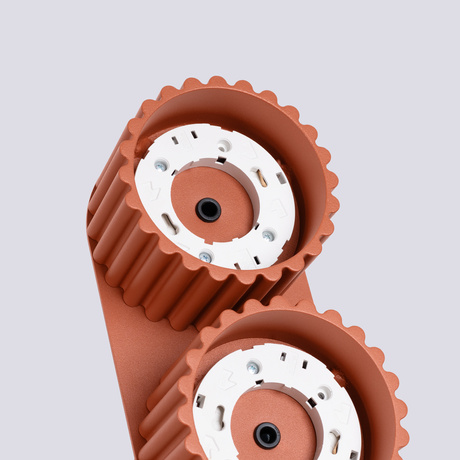 Plafonieră AURA 2 roșu ochra Gx53