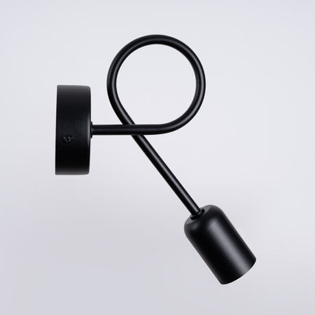 SUPEŁ lampă de perete negru + 1X bec LED E27 3000K 7W 760lm