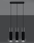 Lampă suspendată BORGIO 3 negru + 3x bec LED GU-10 4000K rece 7W 630lm
