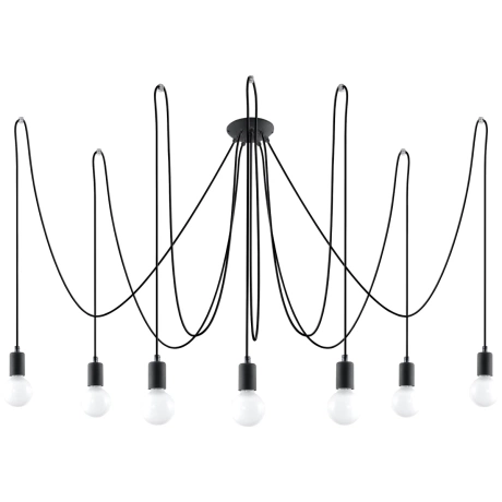 Candelabru EDISON 7 negru