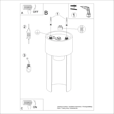 Plafonieră FLASH alb