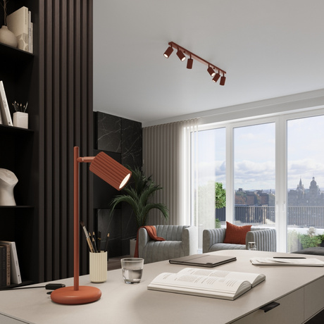 Lampă suspendată KARBON 1 roșu ocru