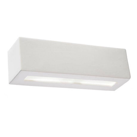 Aplică ceramică VEGA alb + 1x bec LED E27 3000K cald 7.5W 620lm