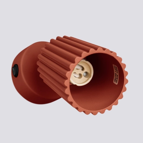 Lampă de perete KARBON roșu ocru cu un comutator