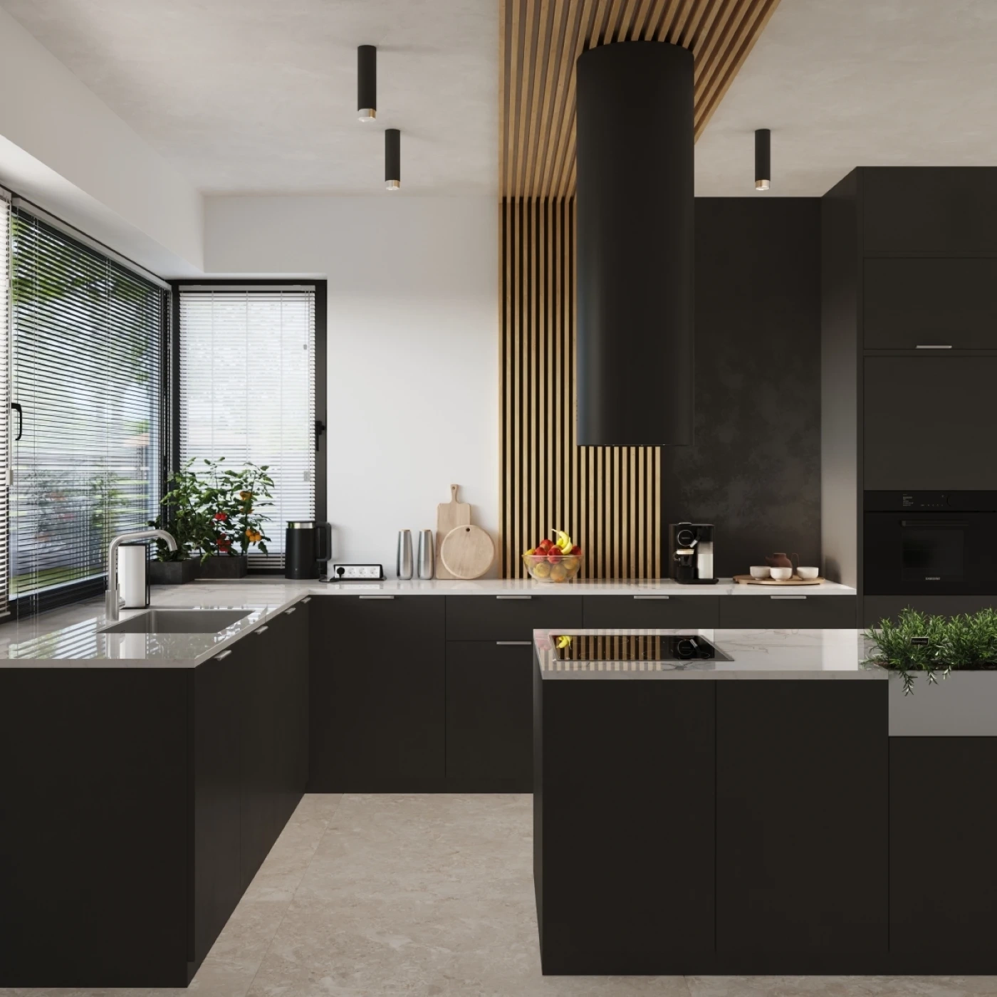 Plafonieră NERO 12,5 negru/chrom