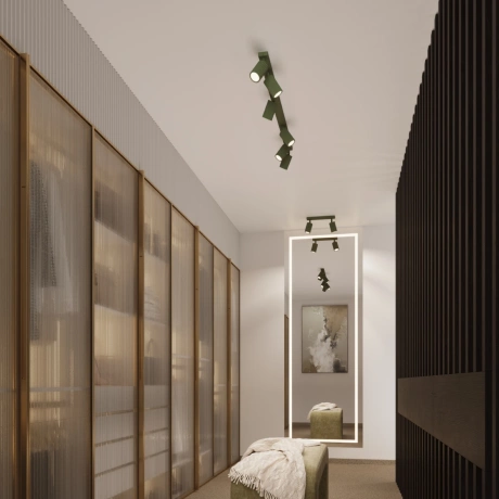 Plafonieră KARBON 10 verde măsliniu