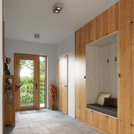 Plafonieră QUATRO 2 beton + 2x bec LED GU10 AR111 4000K COLD 12W 850lm