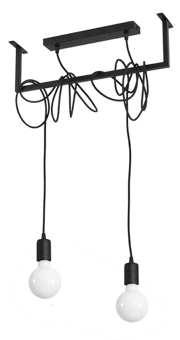 Candelabru SALAMANCA 2 negru + 2x bec LED E27 4000K rece 7.5W 650lm