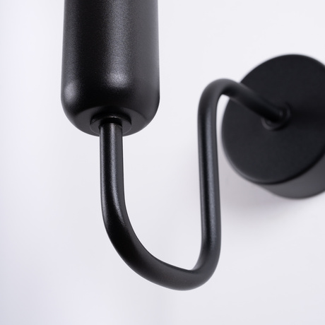 VECTOR lampă de perete negru + 1X bec LED E27 3000K 7W 760lm