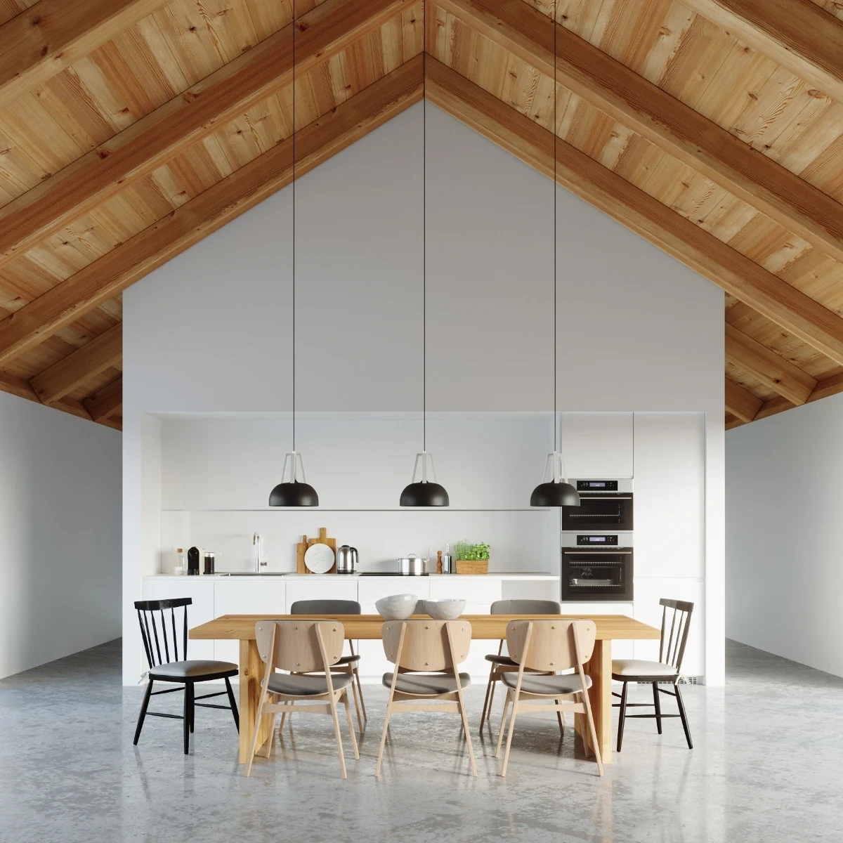 Lampă suspendată CASCO negru/alb