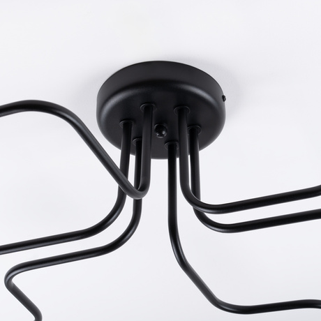 Candelabru VECTOR 6 negru + 6X bec LED E27 3000K 7W 760lm