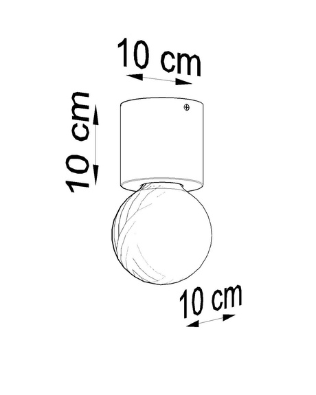 SALGADO lampă de plafon din beton + 1x bec LED E27 4000K rece 7.5W 650lm