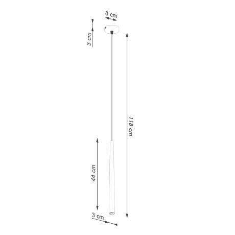 Lampă pedantă BLISS 1 negru