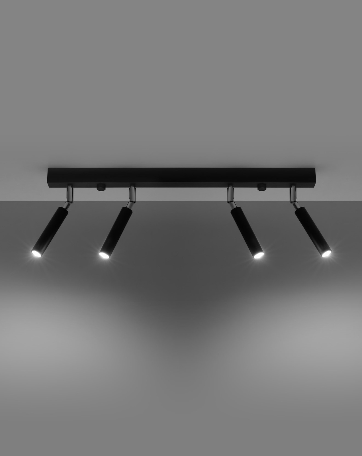 Plafonieră EYETECH 4 negru + 4x bec LED G9 4000K Cold 4.5W 530lm