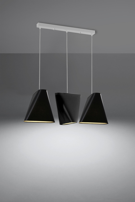 Candelabru BLUM 3 negru + 3x bec LED E27 3000K cald 7.5W 620lm