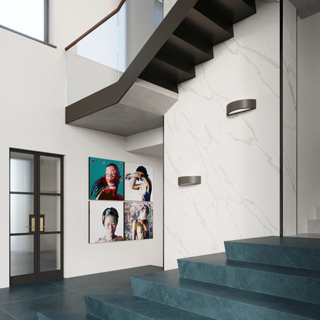 Aplică ceramică ATENA negru + 1x bec LED E27 3000K Warm 7.5W 620lm