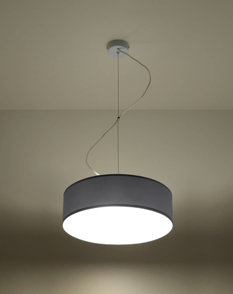 Lampă suspendată ARENA 35 GREY + 2x bec LED E27 3000K Warm 7.5W 620lm