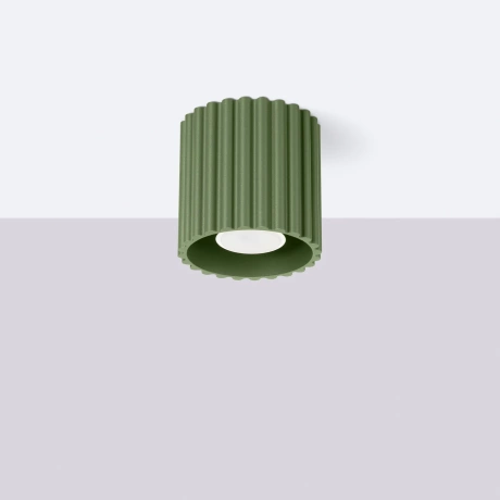 Plafonieră AURA 1 verde măslin GU10