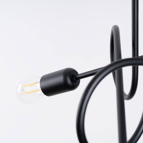 Candelabru SUPEŁ 3 negru = 3X bec LED E27 3000K 7W 760lm