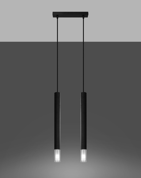 WEZYR 2 lampă suspendată negru + 2x bec LED G9 4000K rece 4,5W 530lm