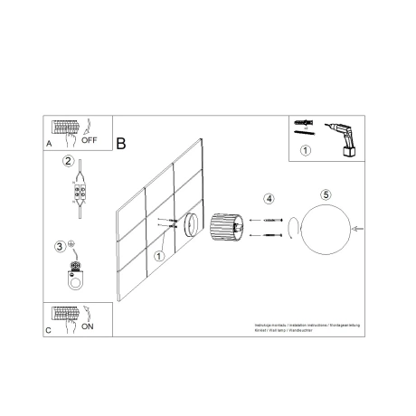 Aplica de perete HALO neagra IP44