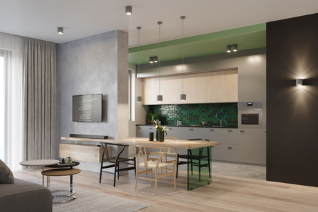 Plafonieră ORBIS 2 gri + 2x bec LED GU-10 4000K rece 7W 630lm