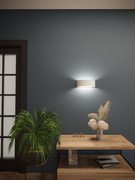 Aplică ceramică ATENA 20 alb + 1x bec LED E27 3000K cald 7.5W 620lm