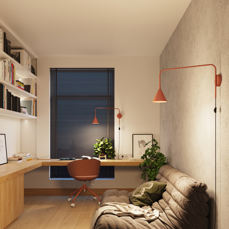 Lampă de perete NOX ocru roșu