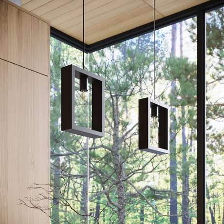 ARIES wenge lampă suspendată + 1x bec LED E27 3000K cald 7.5W 620lm