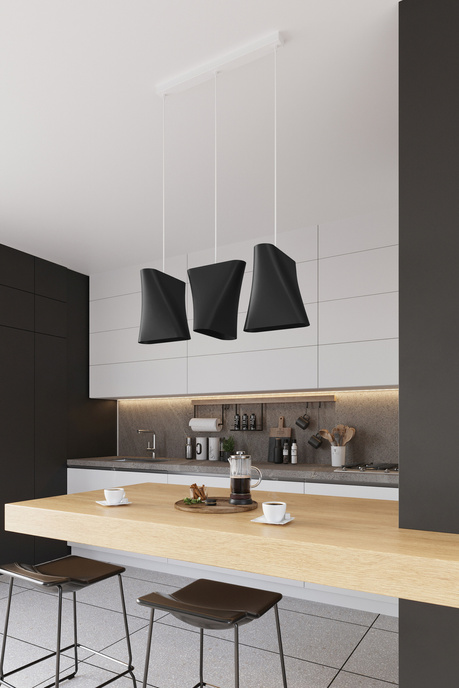 Candelabru BLUM 3 negru + 3x bec LED E27 3000K cald 7.5W 620lm