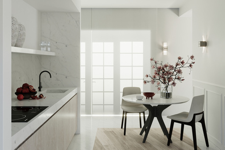 LORETO lampă de perete gri + 1x bec LED G9 4000K rece 4,5W 530lm