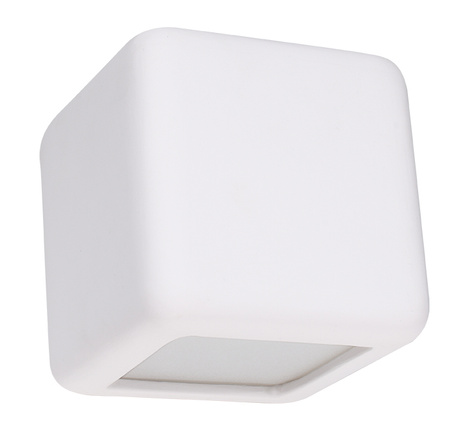 NESTA lampă de perete ceramică albă + 1x bec LED E27 3000K Warm 7.5W 620lm