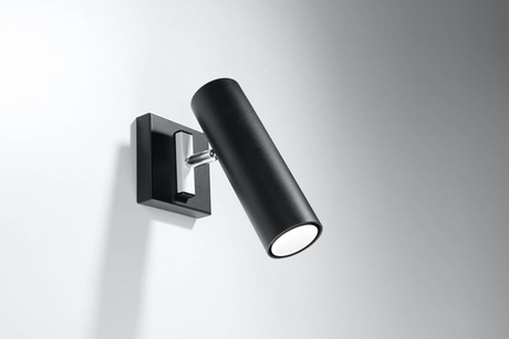 DIREZIONE lampă de perete negru + 1x bec LED GU-10 3000K cald 7W 620lm