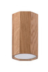 Plafonieră ZEKE 10 oak + 1x bec LED GU-10 4000K Cold 7W 630lm