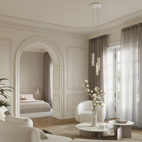 Lampă suspendată LAMI 2 alb