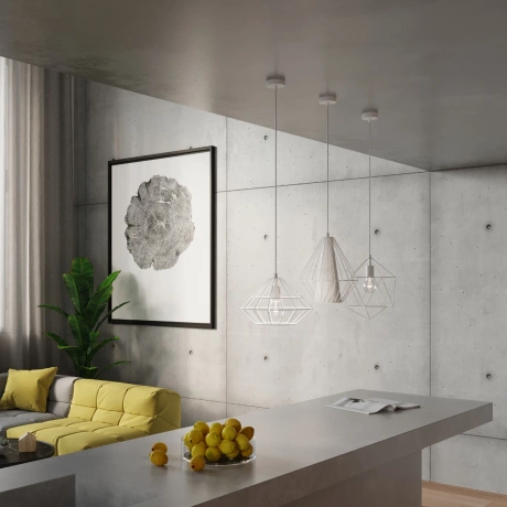 Lampă suspendată UMBERTO alb