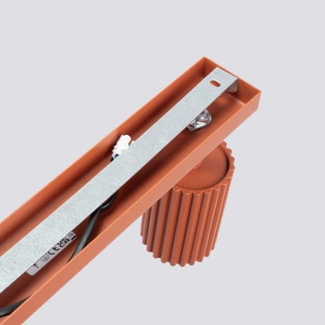 Plafonieră KARBON 6L roșu ocru