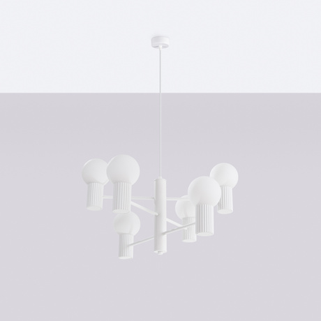 Candelabru HALO 6 alb