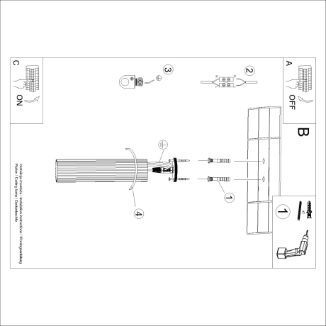 Plafonieră KARBON 30 auriu