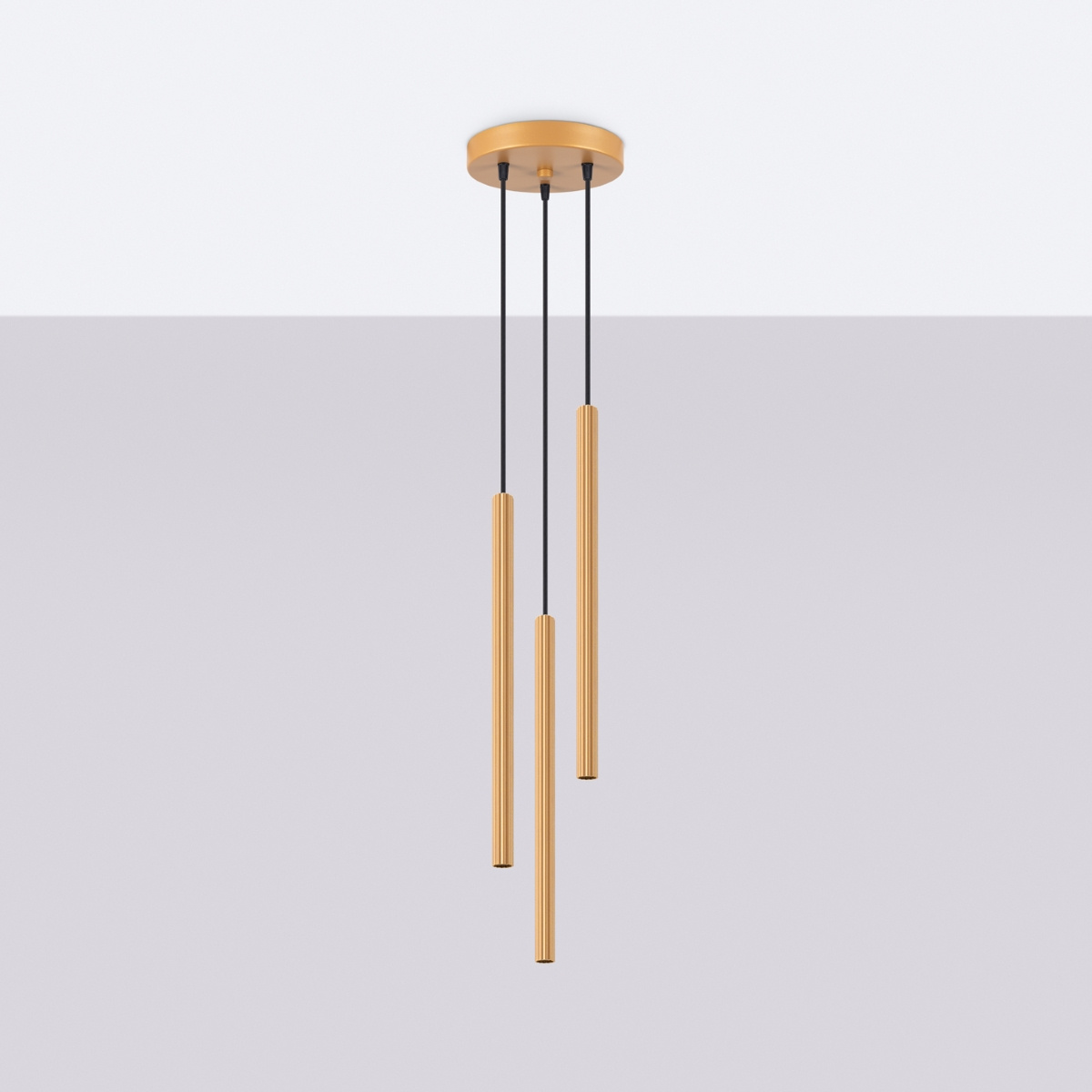 ARCHE 3P lampă suspendată aurie + 3x bec LED G9 3000K cald 4.5W 450lm