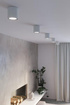 Plafonieră CULLO 140 beton + 1x bec LED GU10 AR111 3000K Warm 12W 800lm [WOJ+14146].