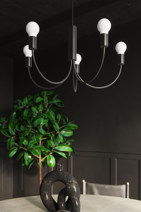 Candelabru PICCOLO 5 + 5x Bec LED E27 4000K Rece 7.5W 650lm