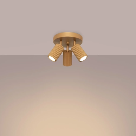 Plafonieră KARBON 3P auriu