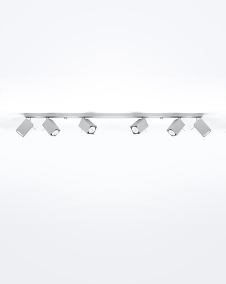 MERIDA 6L gri plafon lampă + 6x GU-10 3000K cald 7W 620lm bec LED