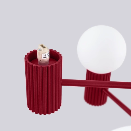 Candelabru HALO 6 burgundy