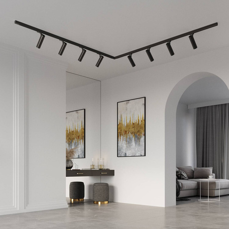 Plafonieră, 8 puncte, sistem de șine trifazat, DIREZIONE