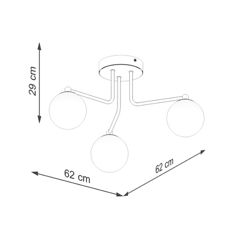 Candelabru ASTRAL 3 alb