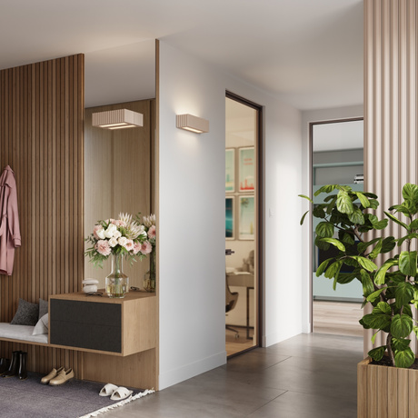 Lampă de perete ceramică RIGATA taupe